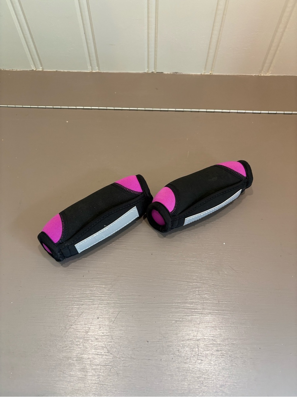 Neoprene Bike Handlebar Grips with Pink Accents